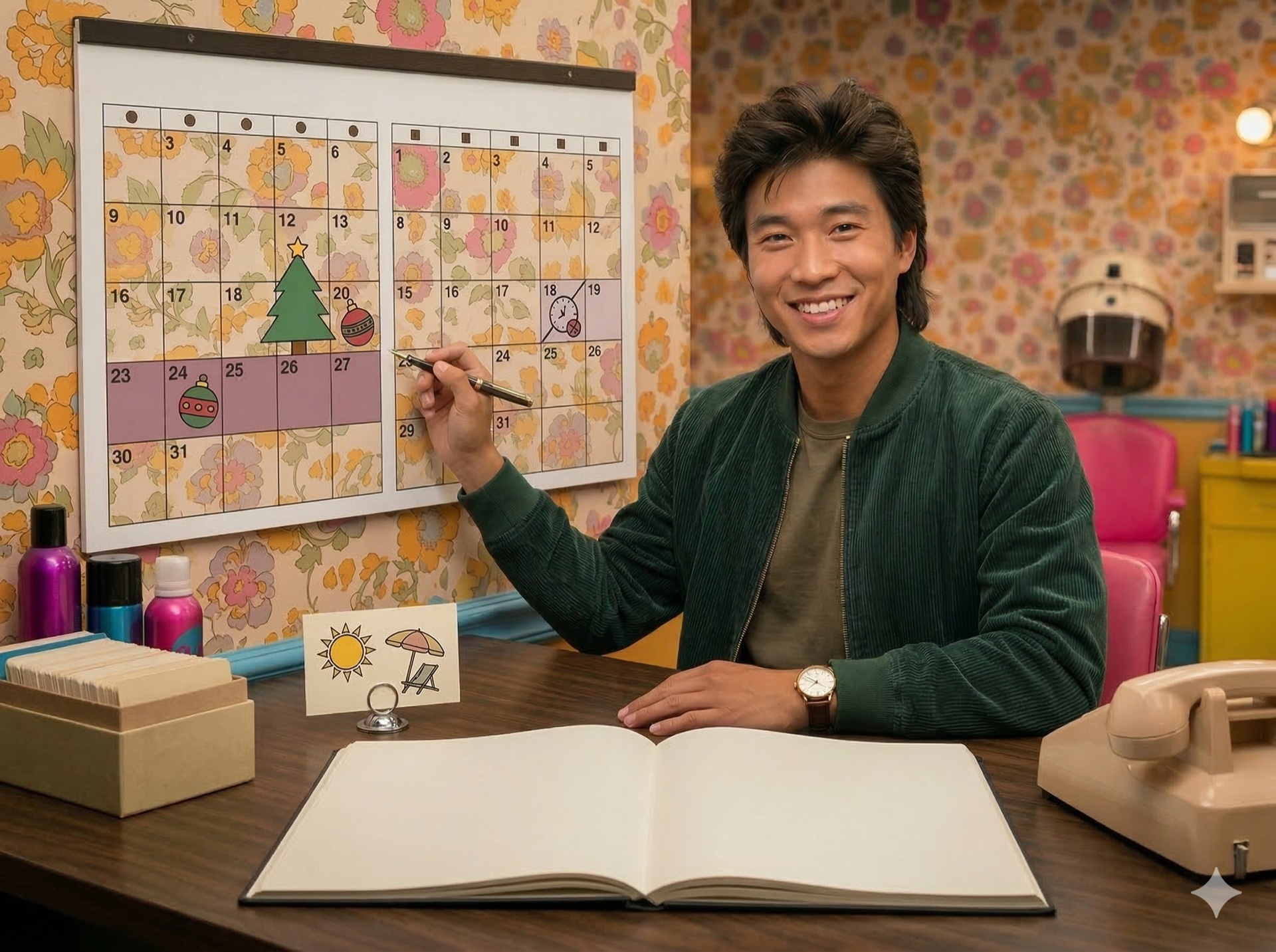 İzin günleri işaretlemek için seçili tarih aralığıyla aylık takvim