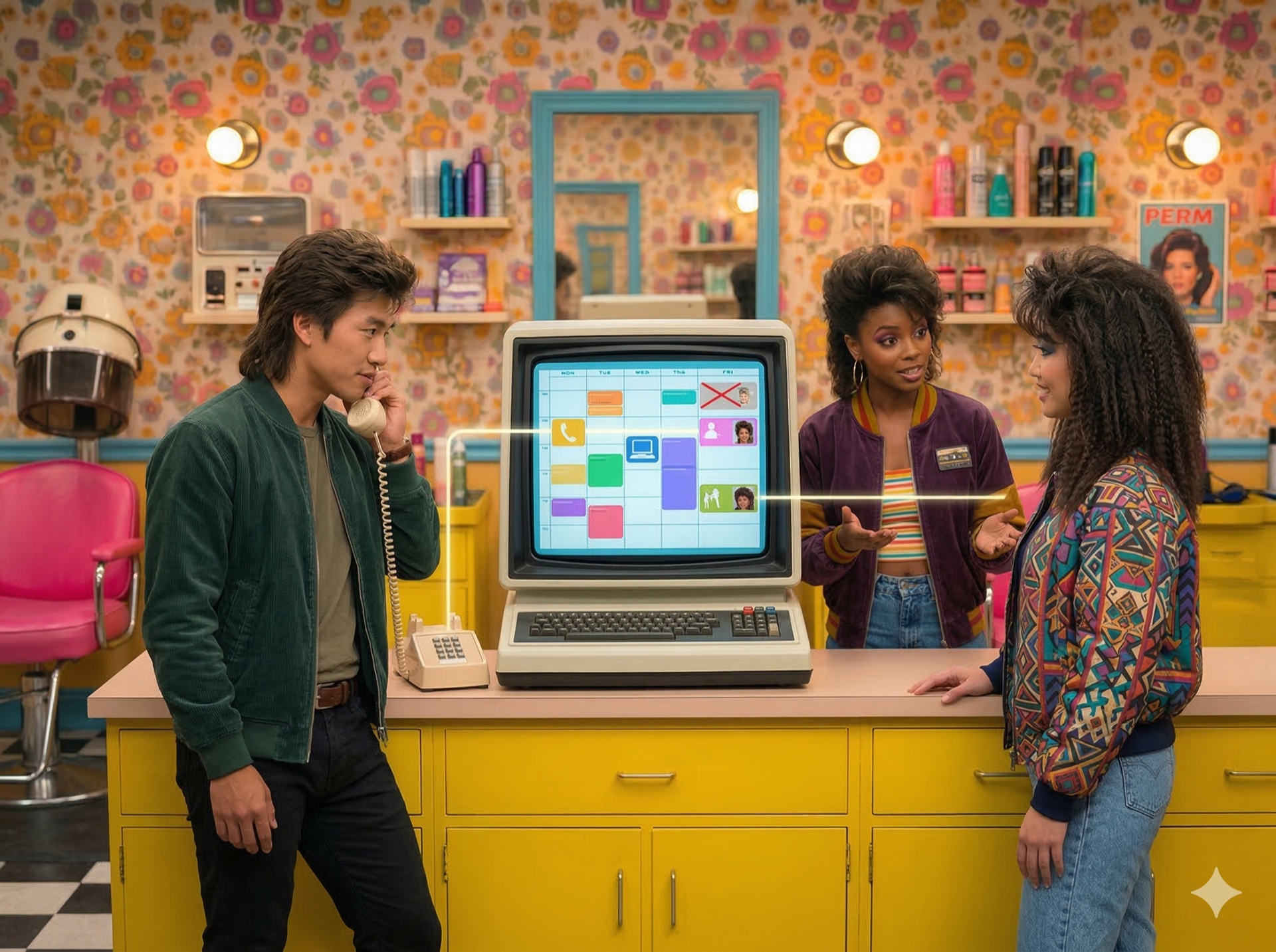 Telefon-, Laufkunden- und Online-Buchungen in einem Kalender