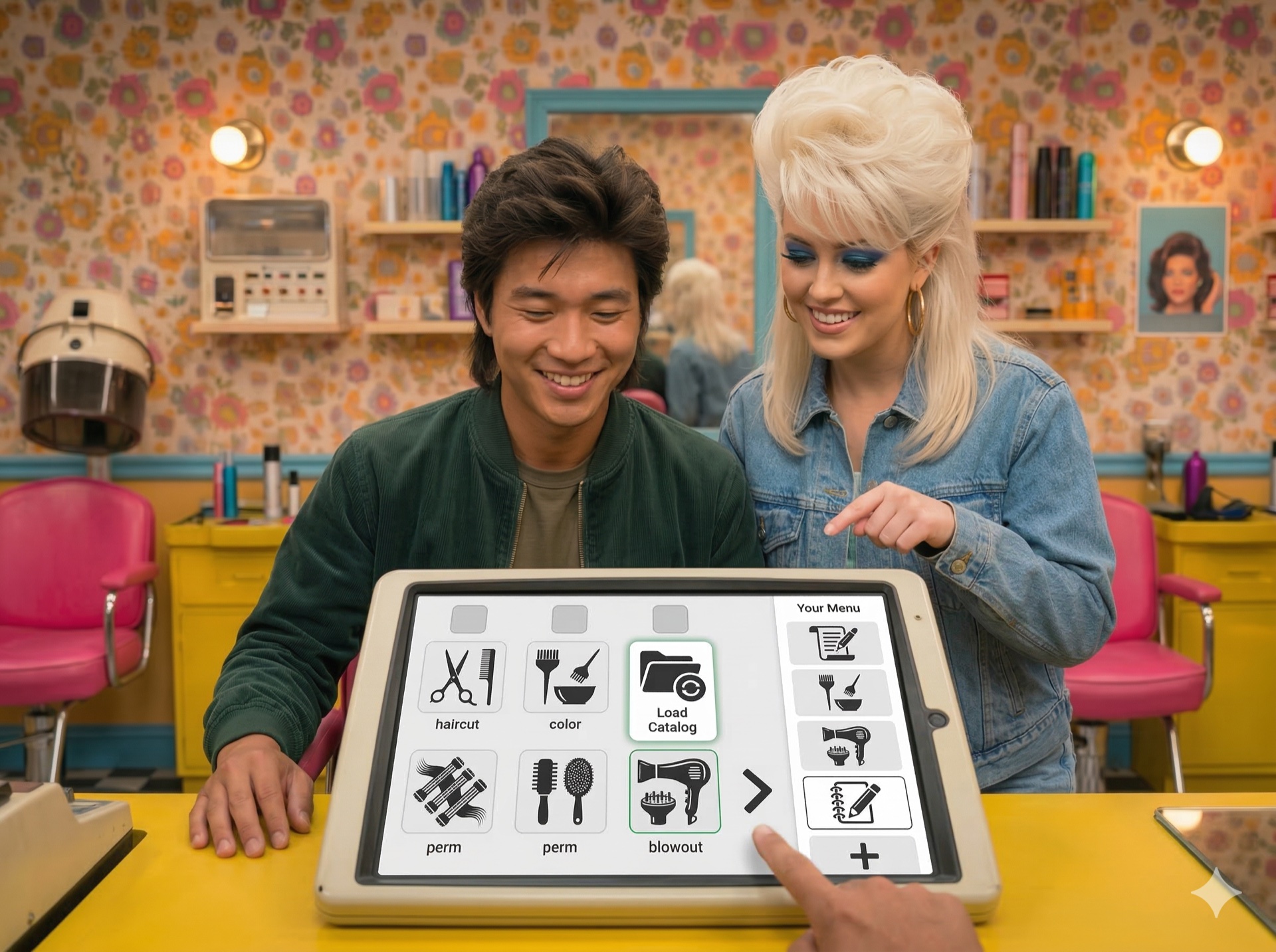 Yaygın salon hizmetlerinden oluşan hazır katalog